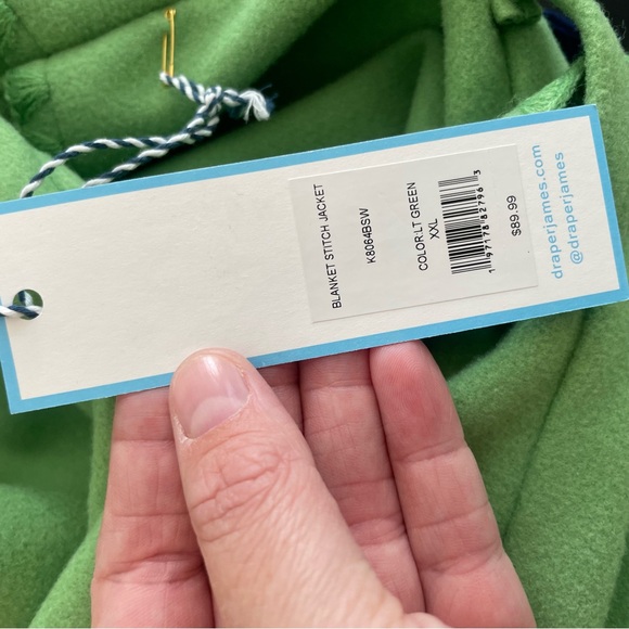 NEW Women’s Draper James Blanket Stitch Green Jacket - Picture 15 of 15